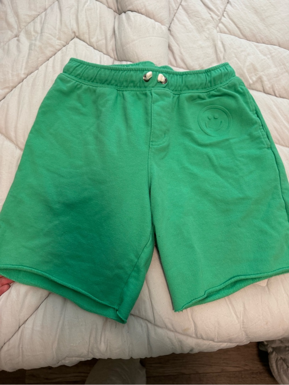 Cat & Jack Green Smiley Sweatshorts